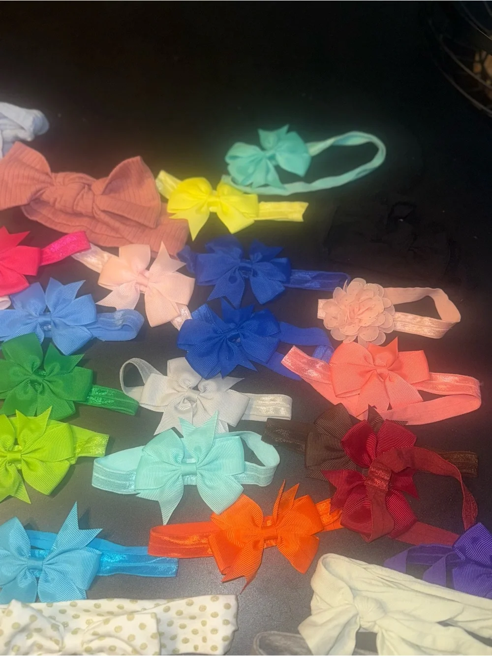 Source Unknown Kids Bow Headband Set - Bright Multi-Color Assortment